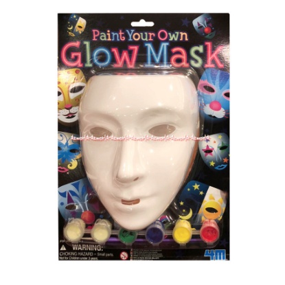 4M Paint Your Own Glow Mask in The Dark Mainan Menghias Topeng Bercahaya Dalam Gelap Glowin the Dark