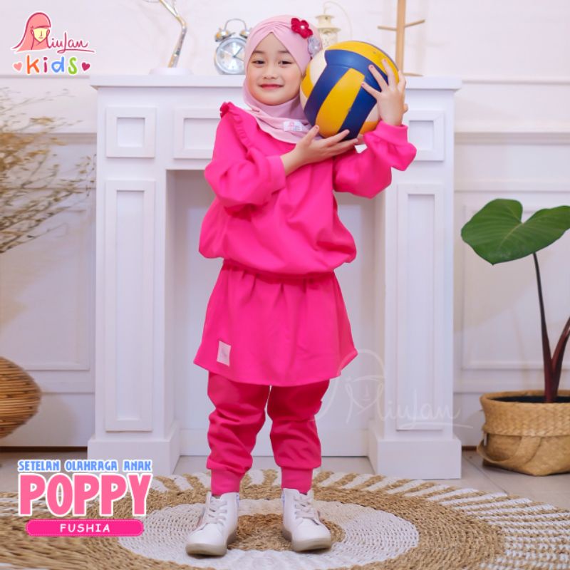 BAJU OLAHRAGA ANAK PEREMPUAN SETELAN OLAHRAGA ANAK POPPY MIULAN