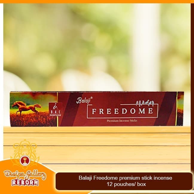 Dupa/Hio Wangi Balaji Freedome premium stick incense 12 pouches/ box