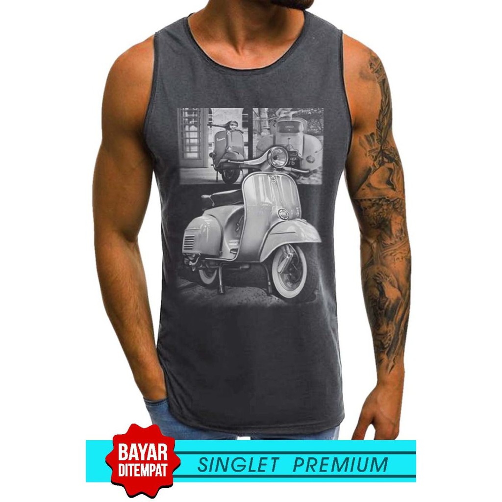 SINGLET LEKBONG PRIA (VESPA LAWAS) / SINGLET LEKBONG GYM /LEKBONG / SINGLET/KAOS DALAM PRIA/KUTANG