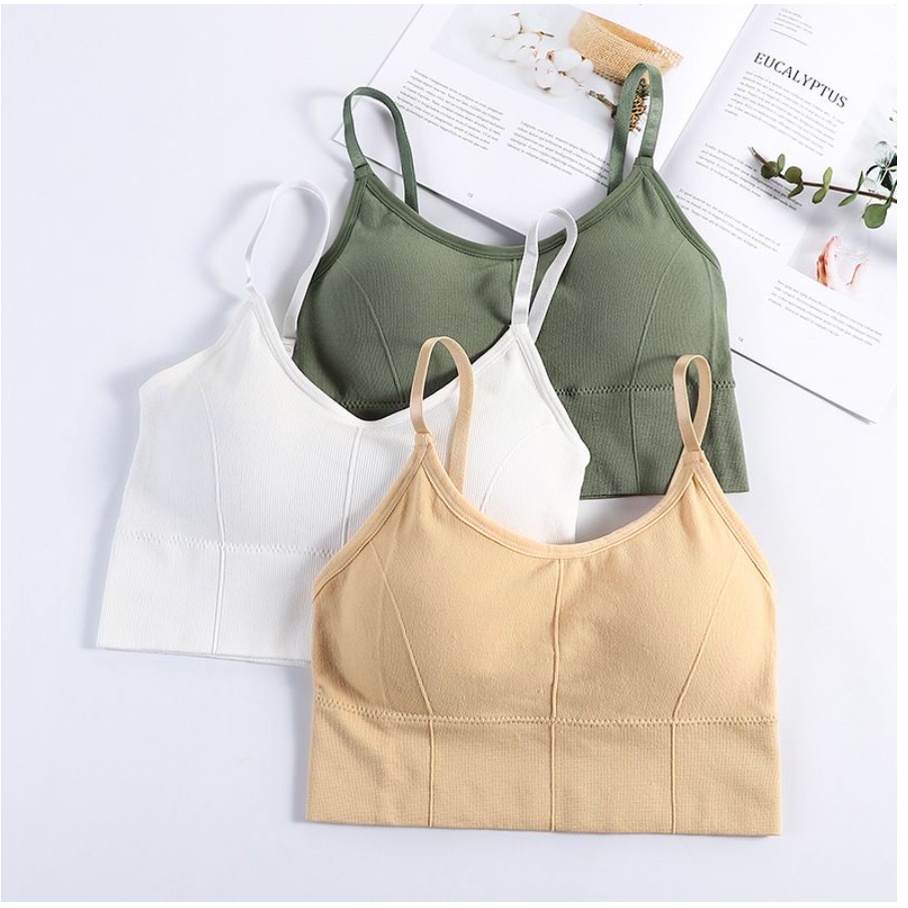 Pakaian Dalam Wanita Bra Polos Yoga Bra Push Up Tanpa Kawat Sport Bra Impor