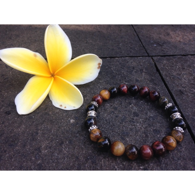 Gelang Bracelet Tali Tiger Eye Mix Black Onyx
