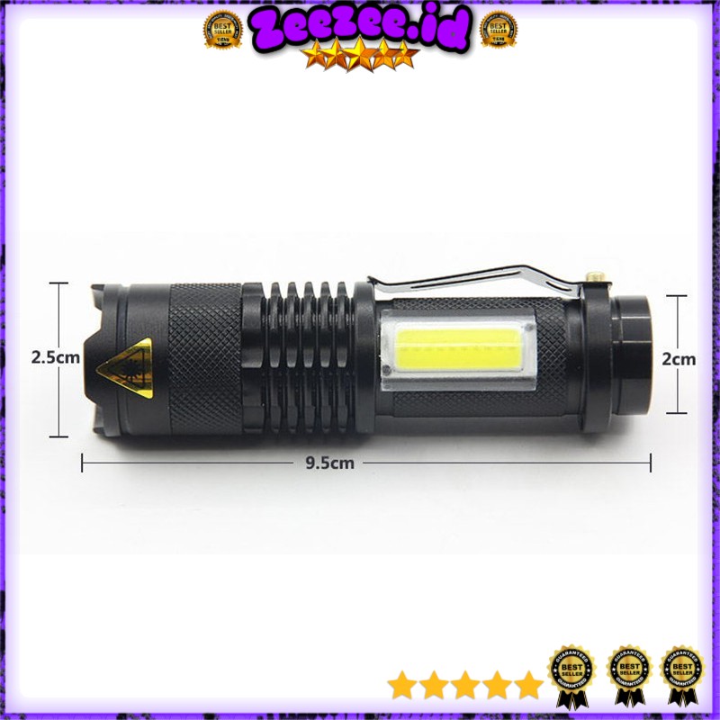 Taffware Senter LED Torch Multifungsi Cree XML Q5 + COB 3800 Lumens