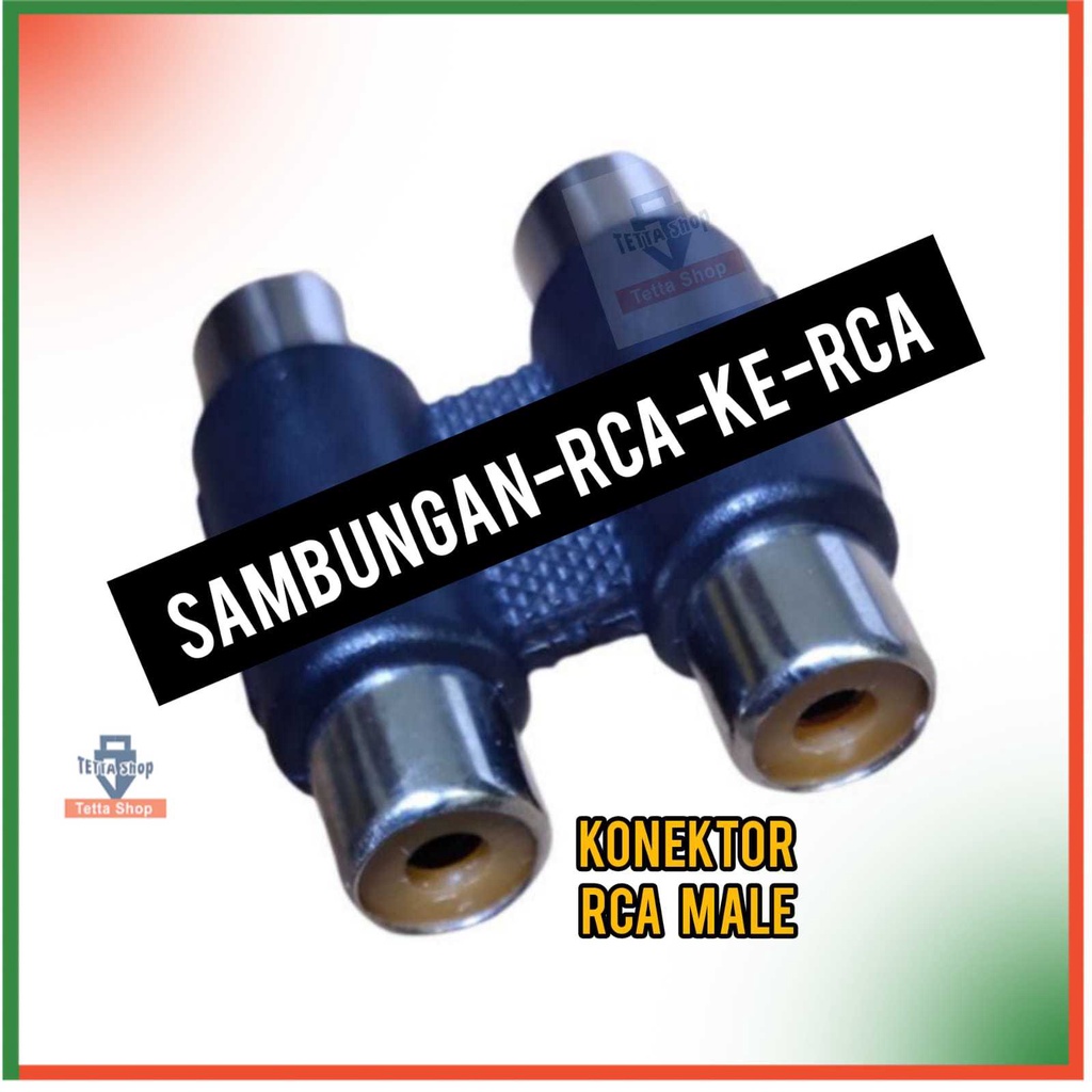 Sambungan Kabel Double RCA ke RCA Lagi I Audio dan Video I Konektor RCA Single I Audio Rca to RCA I R/L I Rca Male to Rca Male I 2 Way I Aux Audio Jack RL