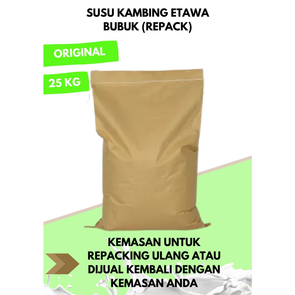

( REPACK / CURAH ) Susu Kambing Etawa Bubuk 25 kilogram Original