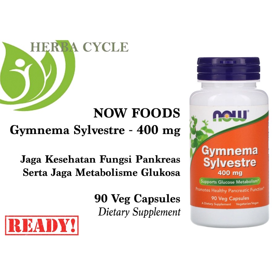 Now Foods Gymnema Sylvestre 400 mg 90 Veg Cap Metabolisme Glukosa Pankreas Ori USA