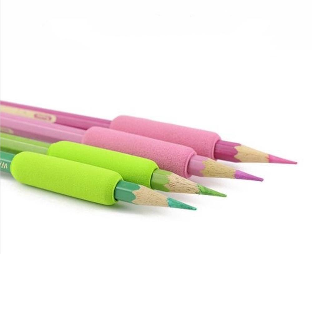 Lanfy Pencil Grips Alat Tulis Sekolah Aneka Warna Pencil Gripper 10Pcs Alat Bantu Tulis 1.5-inci Tempat Pensil