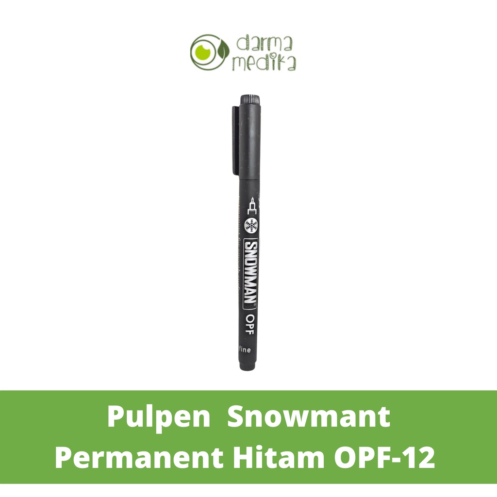 Pulpen Ballpoint Bolpen Snowmant Permanent Hitam OPF-12 per piece