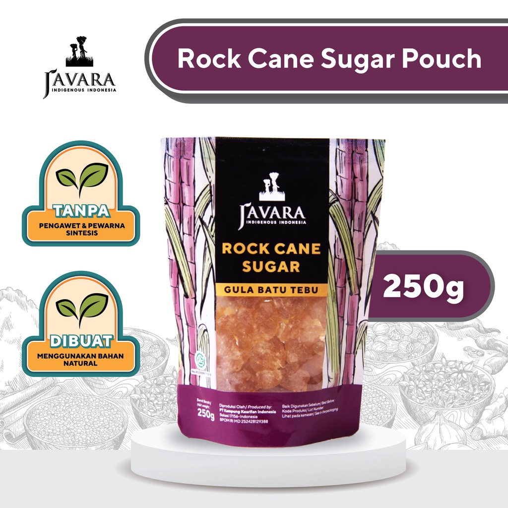 

Javara Natural Rock Sugar - Gula Batu Javara Pouch 250g