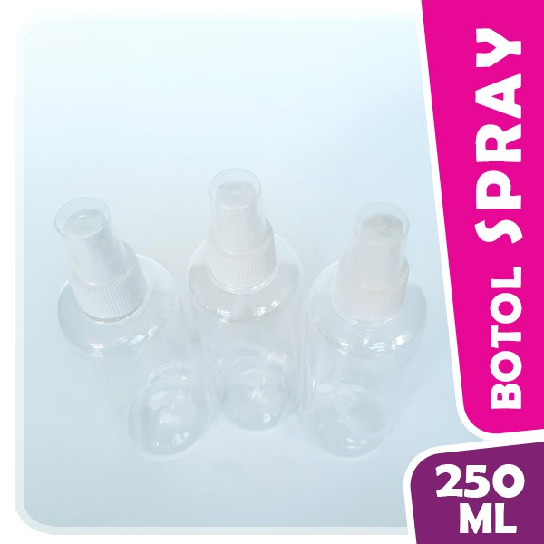 BOTOL SPRAY 250ml / Spray Bening - Botol Pet Memanjang / Tinggi