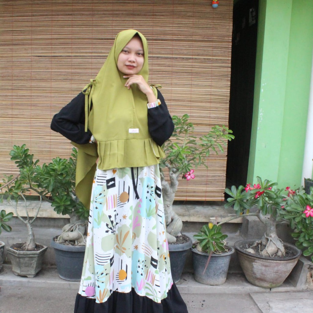 Dress / Gamis Rampel Bahan Wolfis Premium