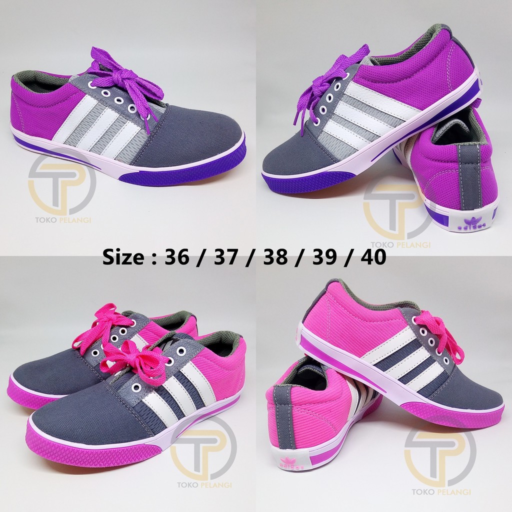 Sepatu Adidas cewek sneakers running santai olahraga kets kasual wanita casual