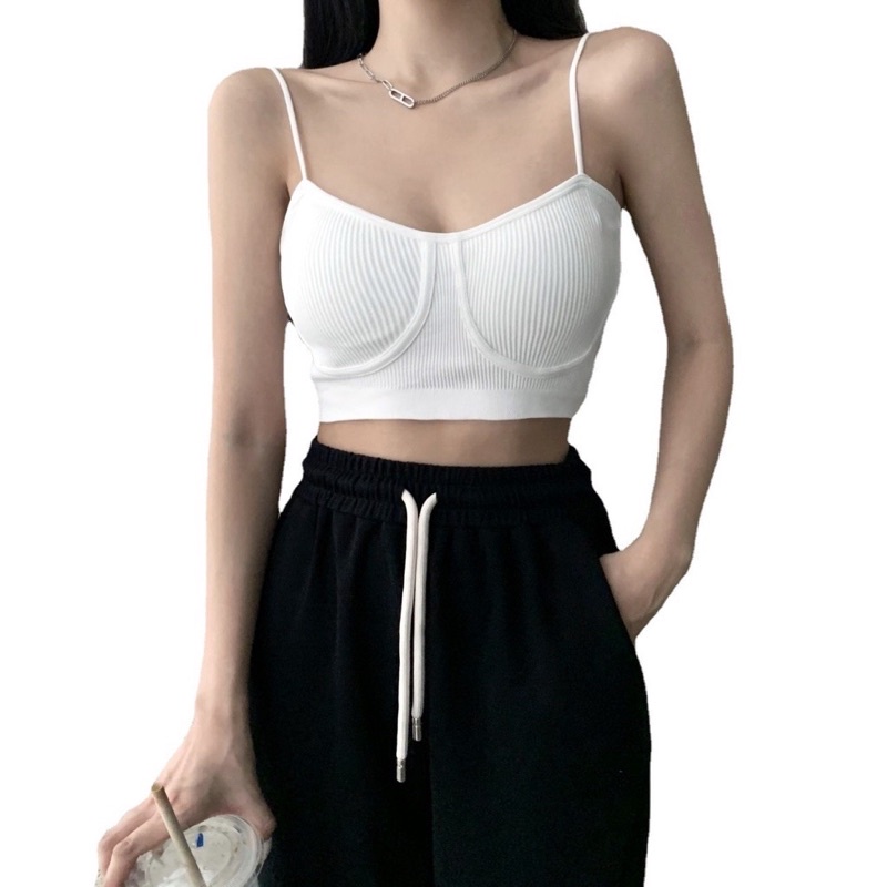 Audrey Top Tanktop Cup Bra Wanita