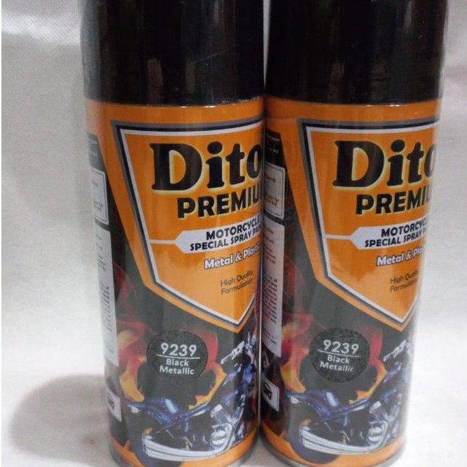 Pilok Pilox Cat Semprot DITON Premium 9239 Black Metallic / Hitam Metalik (400cc / 400ml)