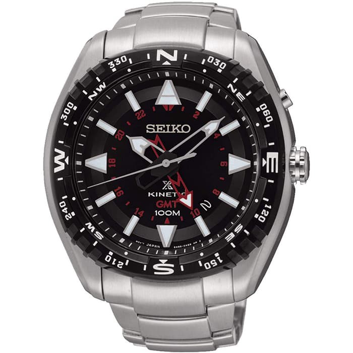 Seiko Prospex SUN049P1 Kinetic GMT 100M Stainless Steel Bracelet