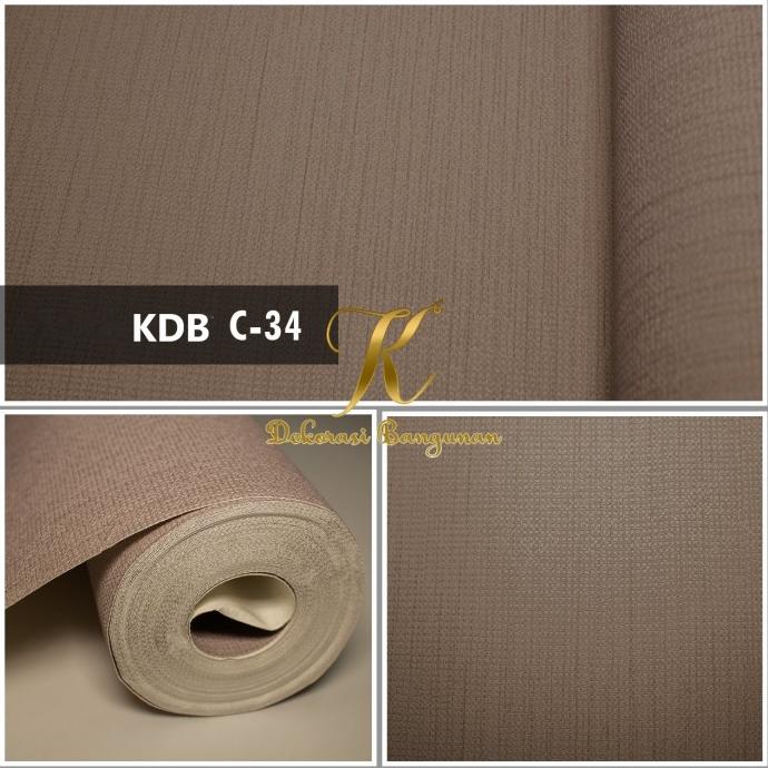 Wallpaper Dinding Polos Bahan Vinyl Warna Putih Pink Coklat