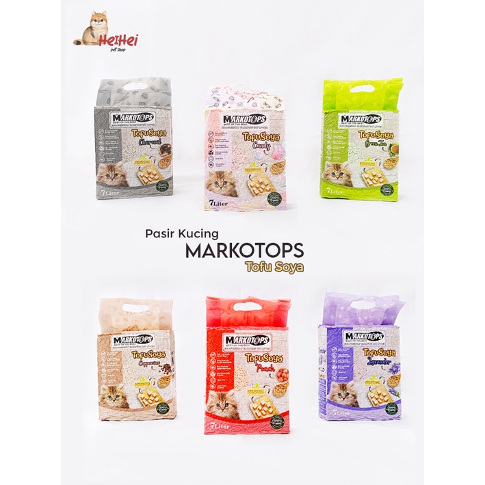 Markotops Litter Tofu Soya 7 l - Cat Litter Pasir Kucing Terlaris