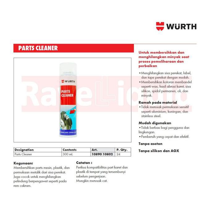 

Jual Parts Cleaner Wurth - Penghilang Sisa Perekat, Label & Tape Perekat Hemat