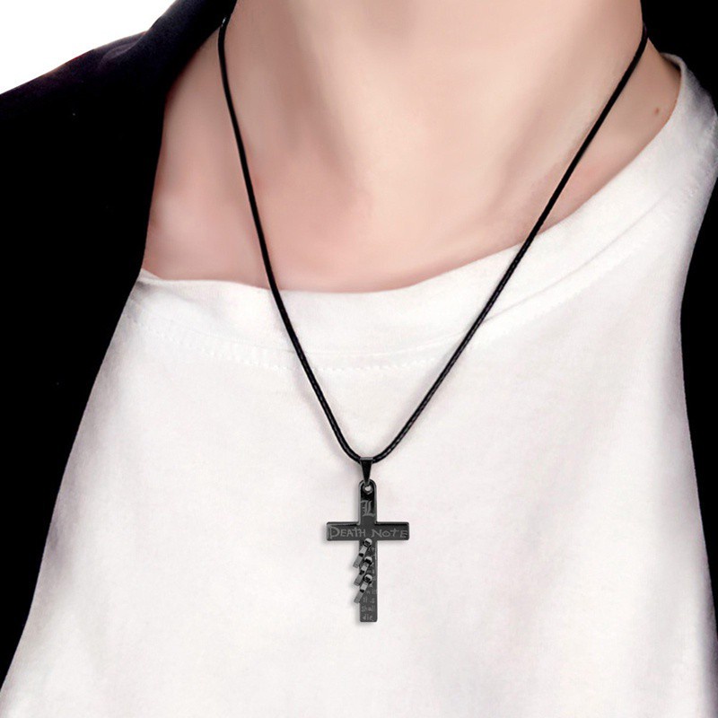 Fancyqube Anime Death Note Cross Pendant Necklace Pendants Ryuuku Necklaces Souvenir Necklace