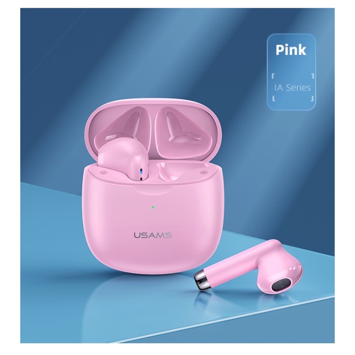 Usams Ia04 Tws Earbuds Bluetooth V5.0 - Merah Muda