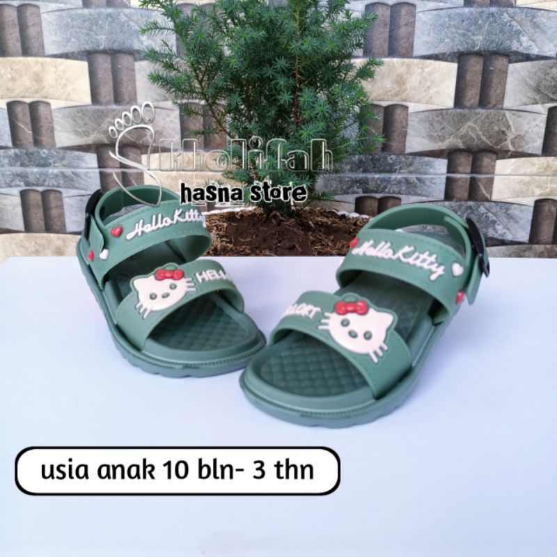 Sandal Slop Anak Tali belakang Hallo Kity Balacca