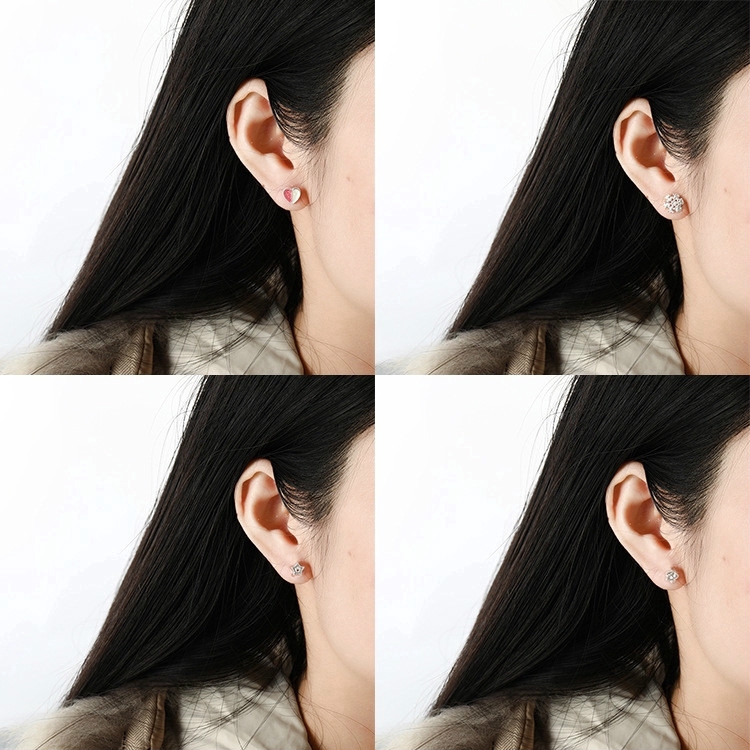 Antop！6 Pasang Anting Tusuk Simple Kreatif Gaya Korea untuk Wanita