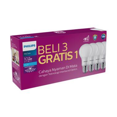 BOLA LAMPU PHILIPS LED MYCARE PHILIPS LEDBULB 10WATT PAKET BELI 3 GRATIS 1 / PHILIPS MY CARE LED