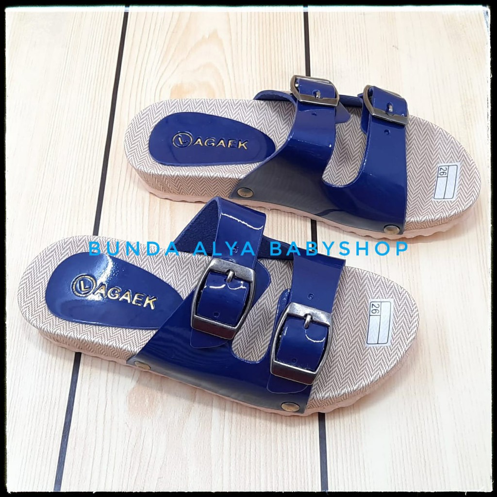 Sandal Anak Perempuan Usia 4 5 6 7 Tahun Size 26 - 33 Alas Karet - Sandal Anak Cewek Tali NAVY Alas Karet Anti Licin