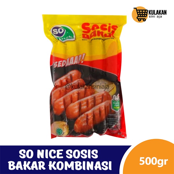

So Nice Sosis Bakar Kombinasi isi 10 Pcs 500 Gram