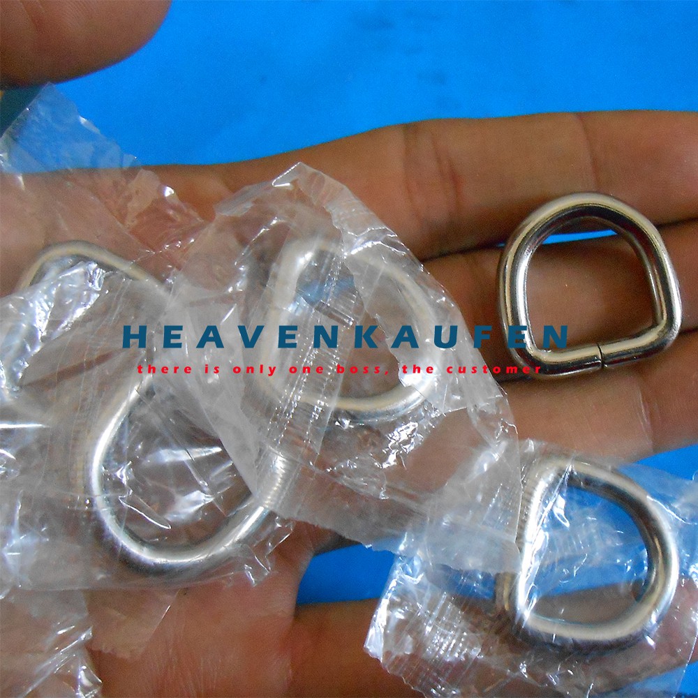 Ring D 1,5 cm Warna Nikel Silver Kualitas Premium Tebal 4 mm