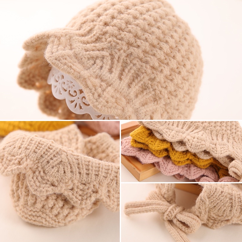 Heirloom knit bonet / bonet bayi