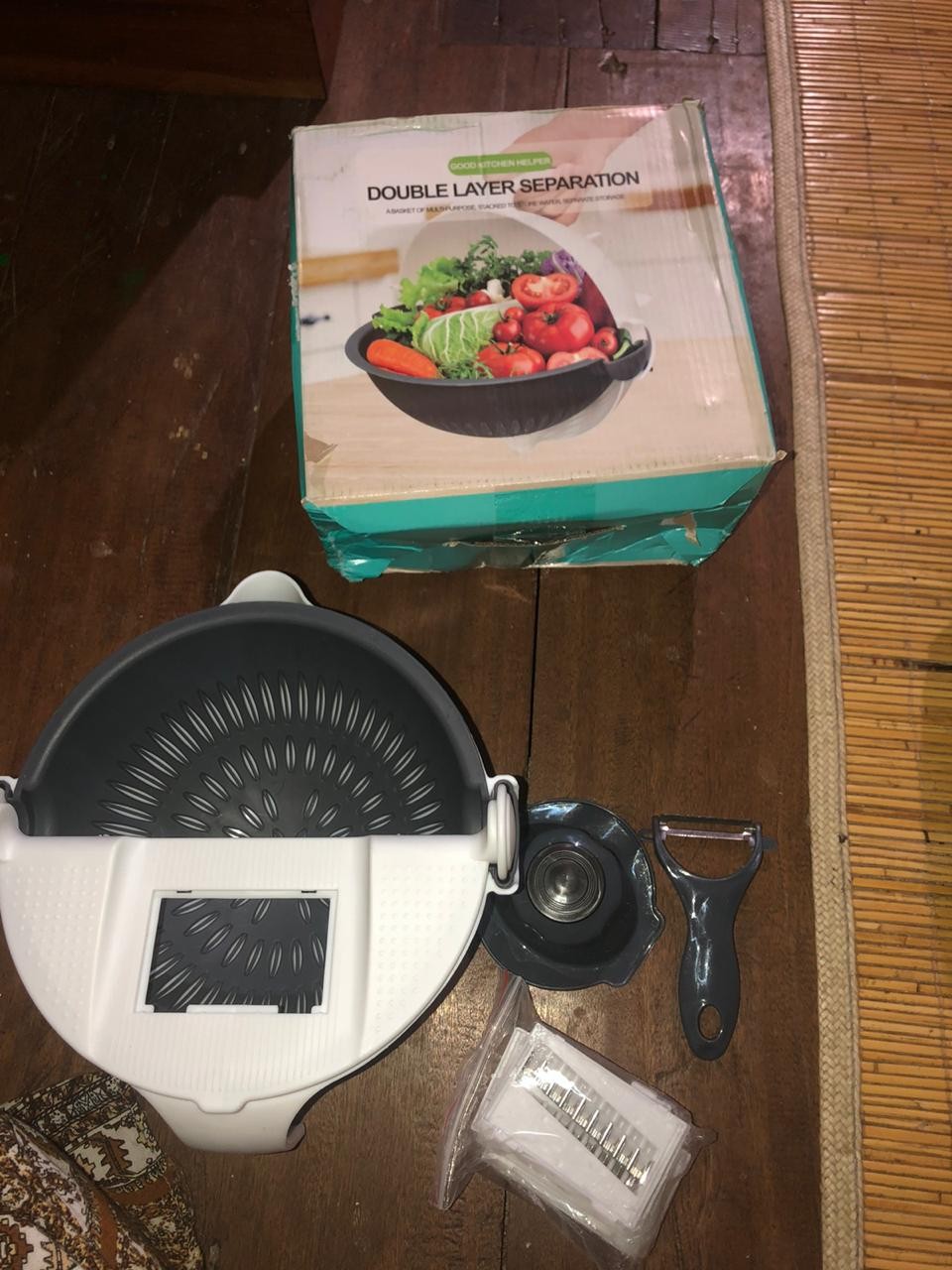 Parutan Serbaguna Mangkok Pemotong Sayuran