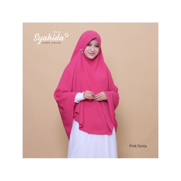 SYAREE SALE Bergo Syahida M Warna Pink Fanta Bergo Wolfis Syari Berkualitas by Syaree Fashion