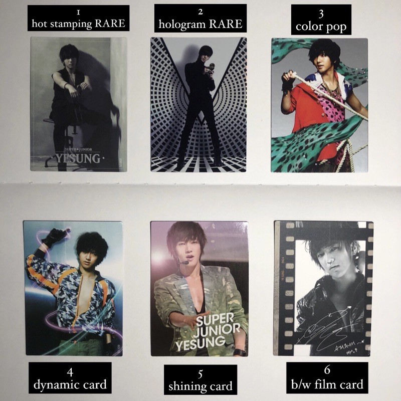 Super Junior Star Card Yesung PC Official Original Photo Card Collection Suju Ye sung Merchandise