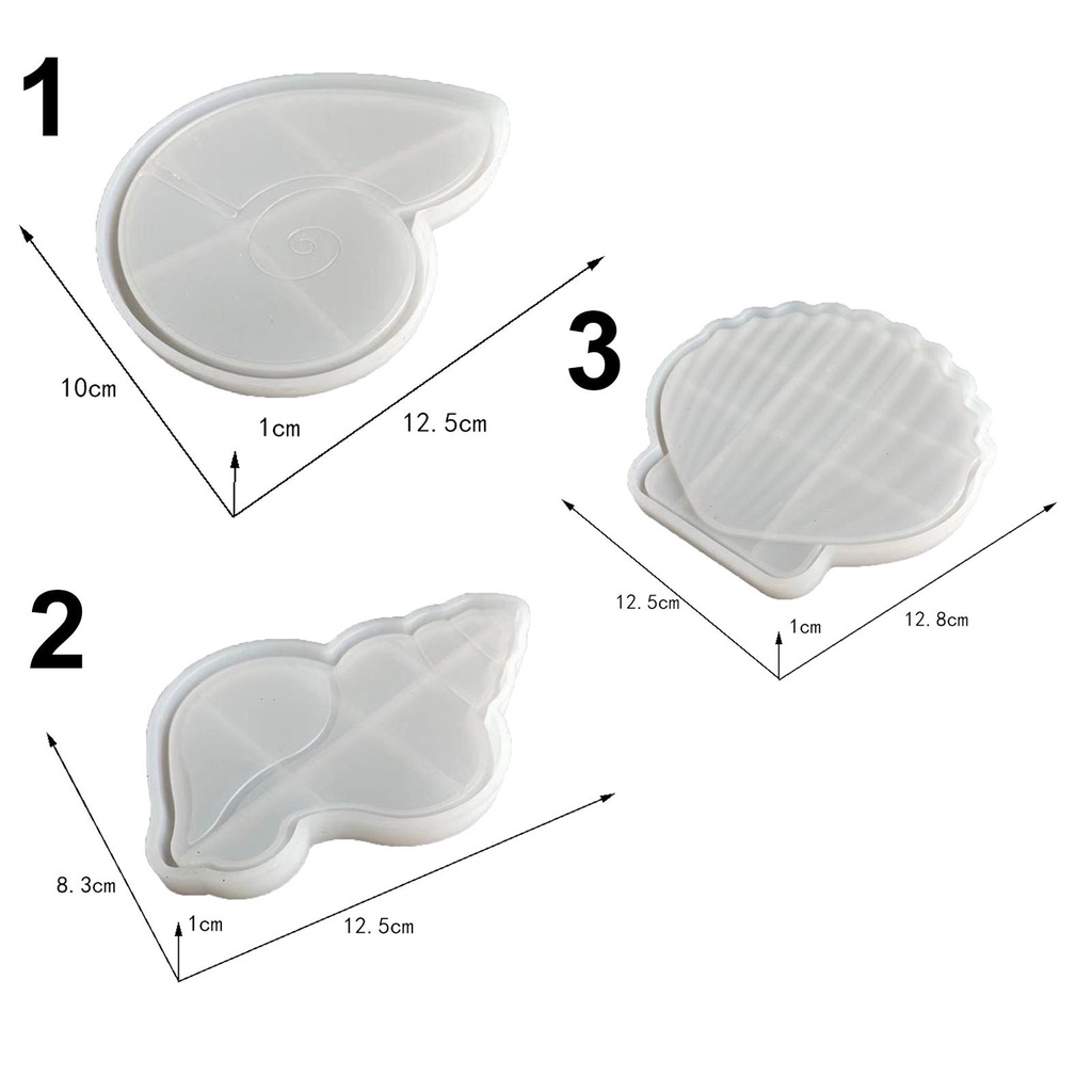 Cetakan Piring Nanas Epoxy UV Hadiah Perhiasan Penyimpanan Cetakan Untuk DIY Kristal Bintang Laut Bentuk Kerang Keong