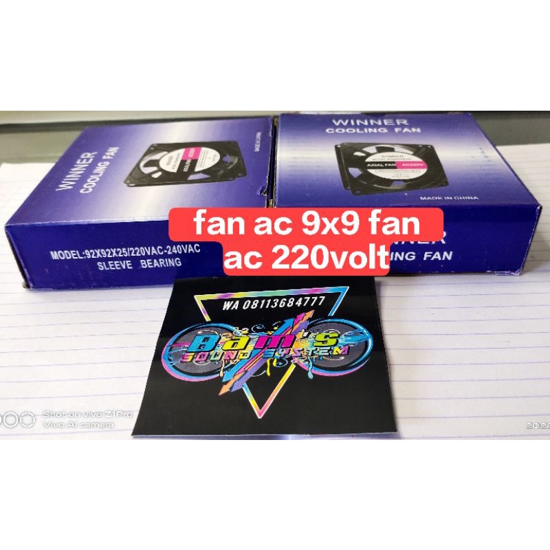 fan ac 9x9 fan ac 220volt