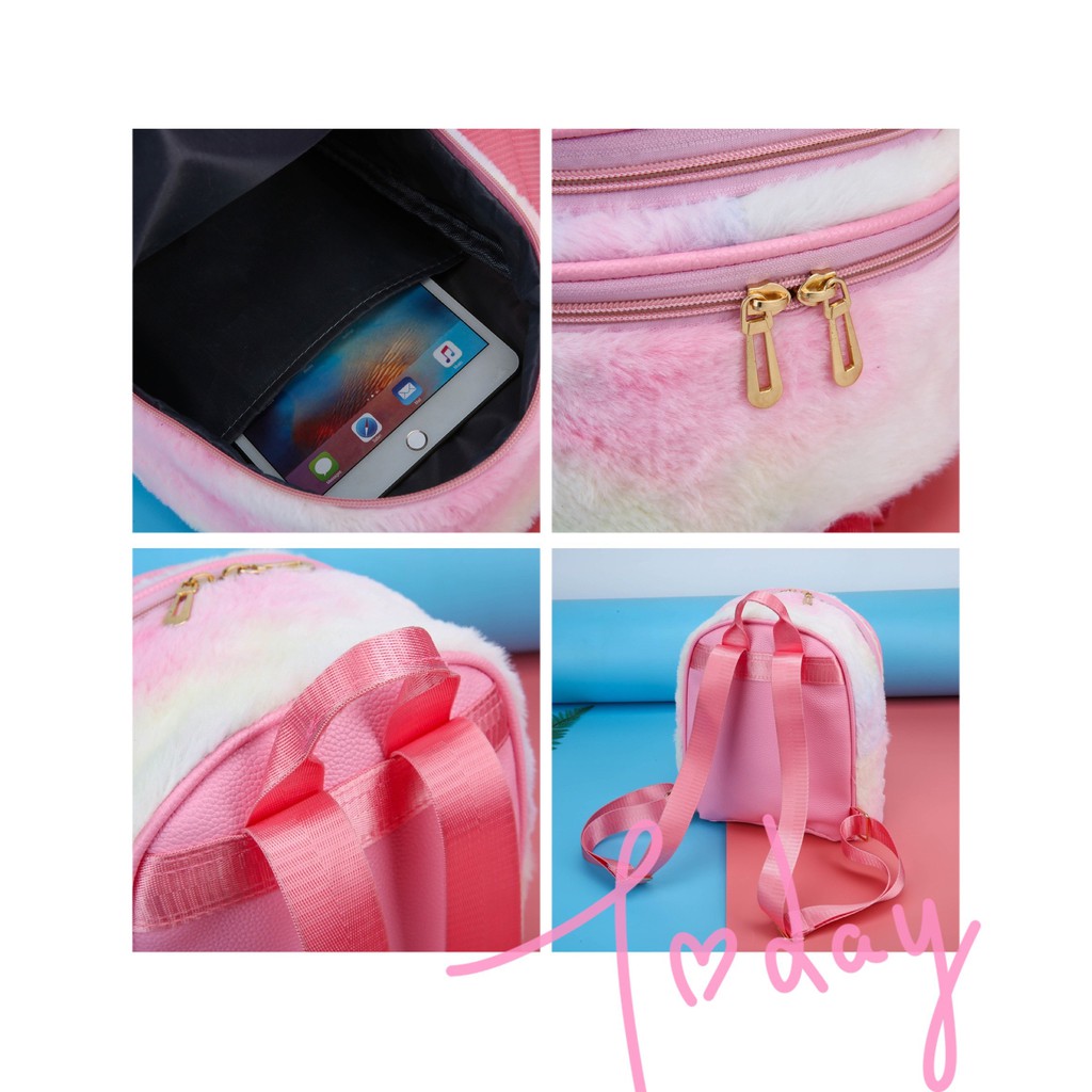 Tas Ransel Bulu LOL - LOL11 fluffy backpack anak perempuan TK SD