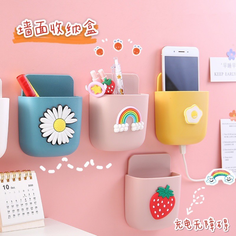 【GOGOMART】UNIK Holder Rak Gantung Mini HP / Remote Organizer Storage Box