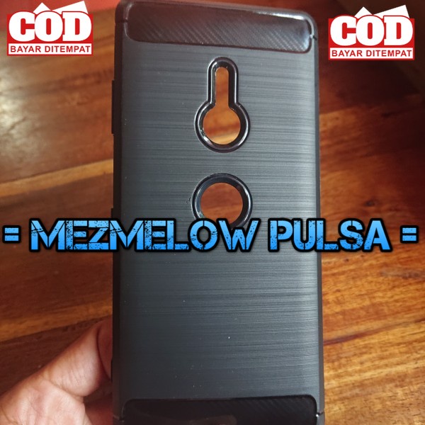 Caseng Casing Soft Case TPU Fiber Carbon SONY XPERIA XZ3