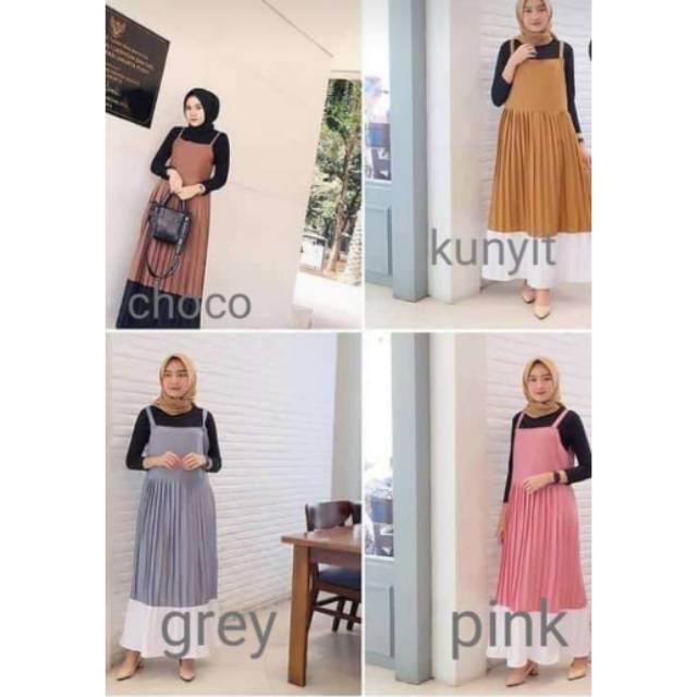 Overall maxi skirt / Overall panjang murah