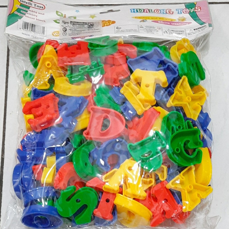 Lego Puzzle Blocks Mainan/Edukasi Anak Angka Huruf Meronce Harga Oke***