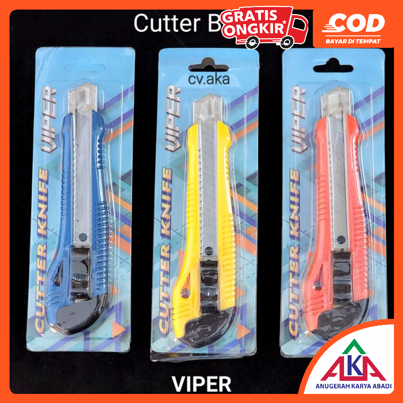 

Cutter Knife VIPER Pisau Kater Bonus Refill isi Cuter