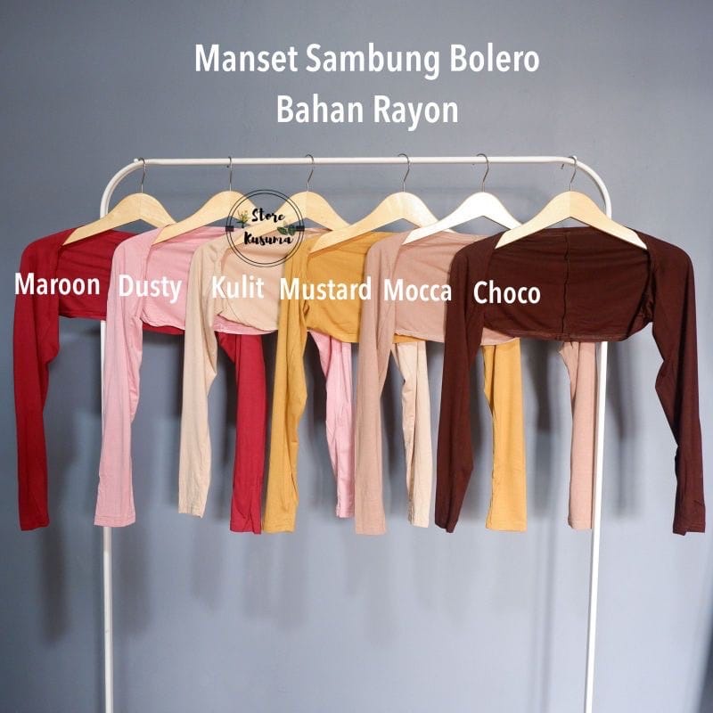 manset bolero tangan sambung manset bahan