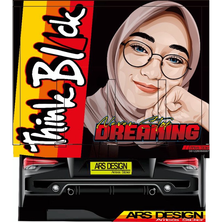 stiker bak truck full pintu belakang custom decal bak truck sticker printing pintu belakang truk des