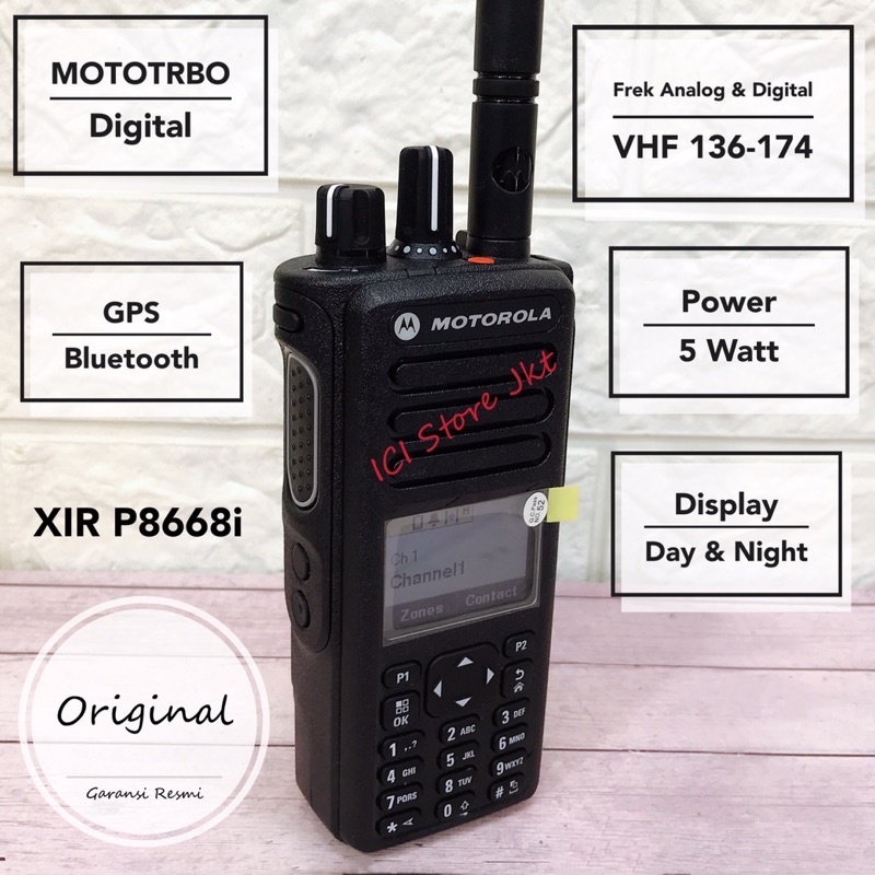 HT Motorola Xir 8668i VHF garansi resmi