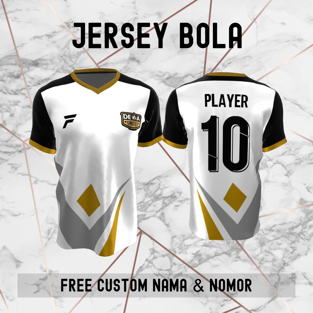 Jersey Dewa United Klub Bola Baju Kaos Custom Nama dan Nomor Punggung - 365