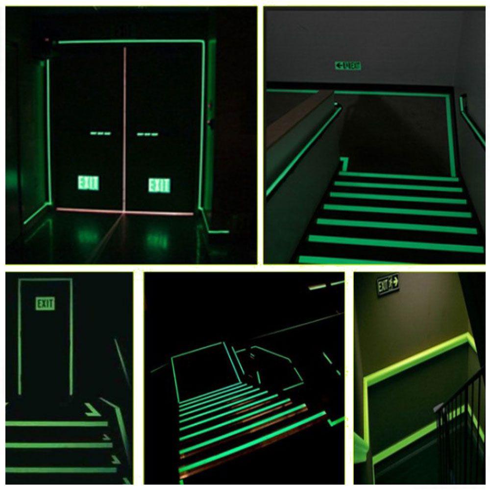 Preva 1meter Luminous Strip Wallpaper Lantai Neon Mobil Self Adhesive Dark Tape