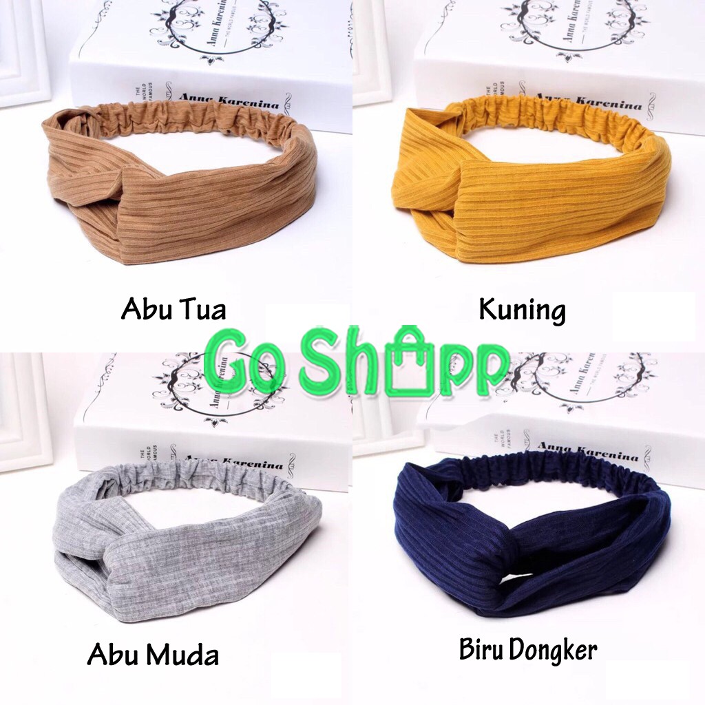 Bando Polos Salur - Bando Bandana Simpul Ala Korea - Headband - Bando Bandana Korea Import [B01]