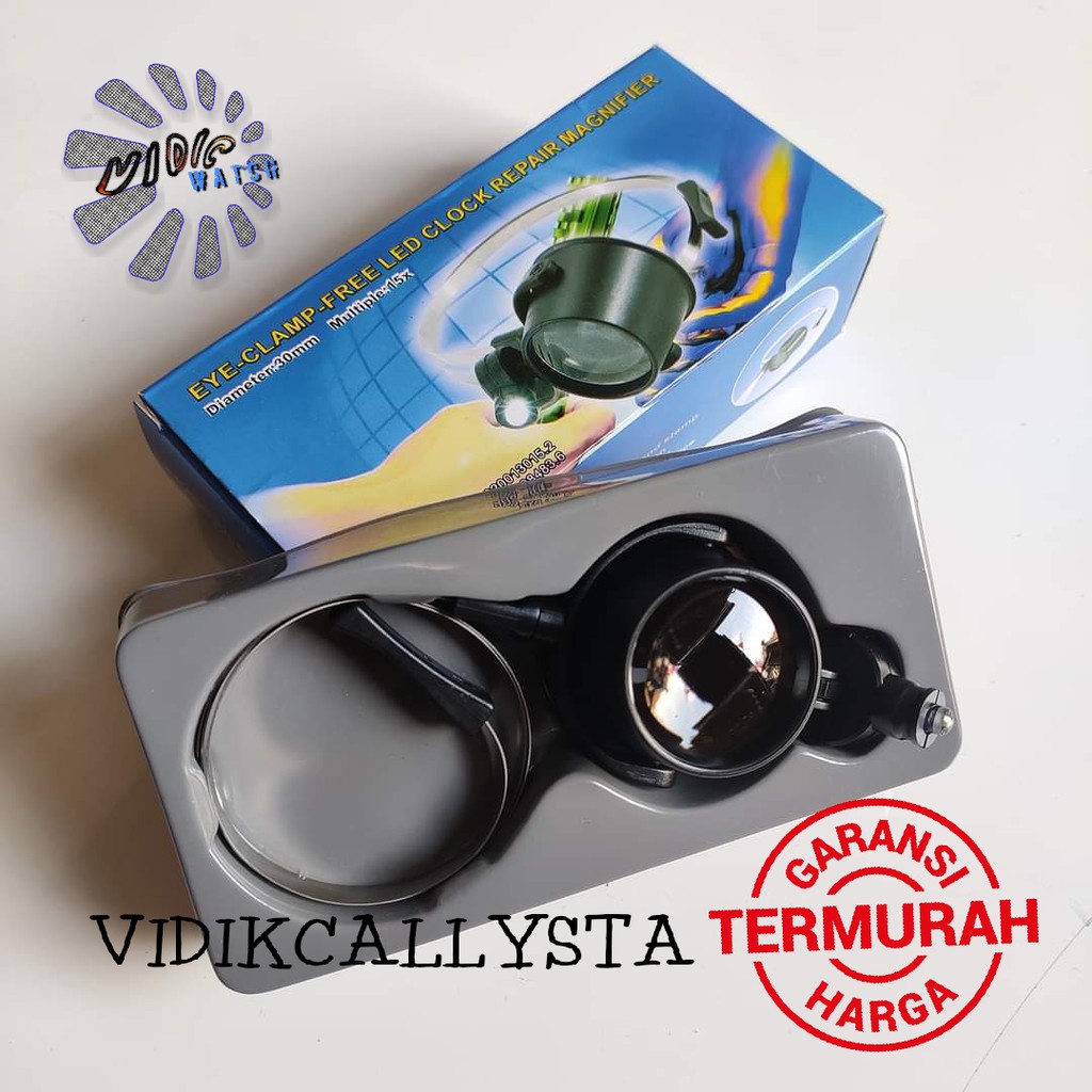 Eye loop LED 15X Kaca Pembesar dengan LED untuk Service Reparasi