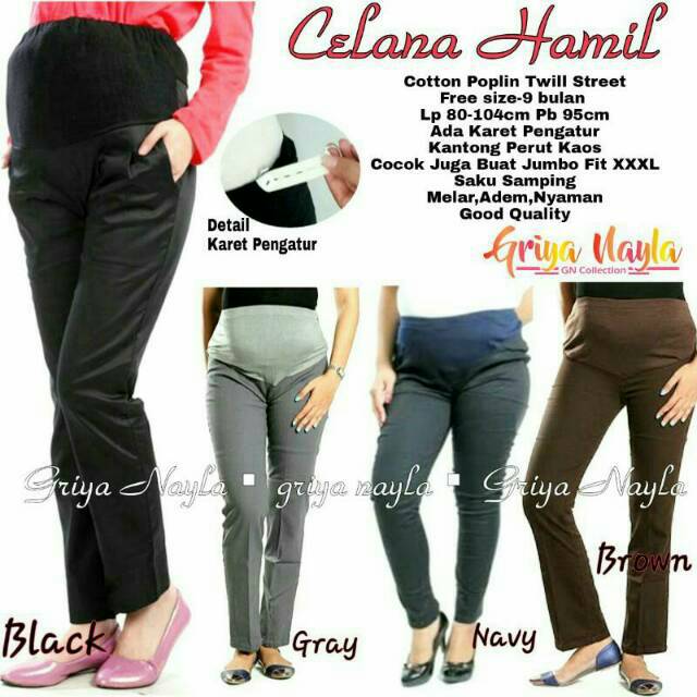 Celana hamil kerja katun